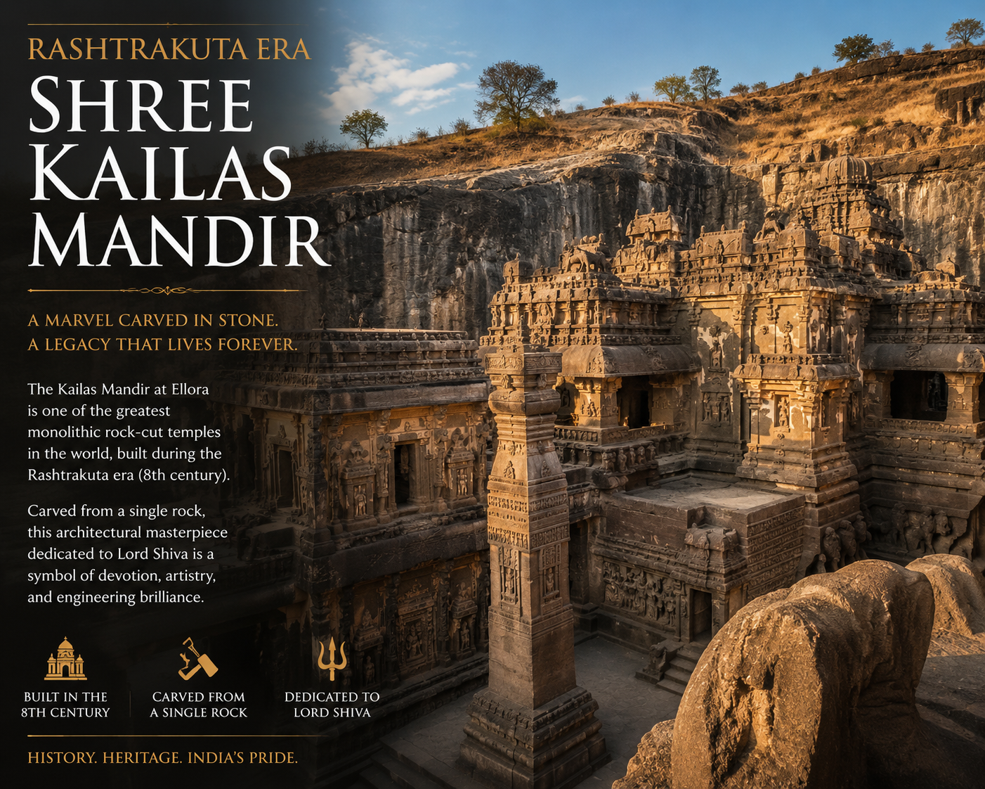 Rashtrakuta Era Shree Kailas Mandir: The Timeless Wonder of Ancient India | SortMyTrip